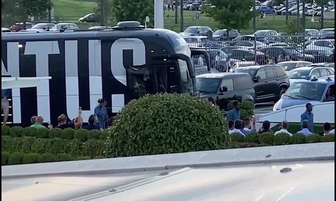 Juve, l'arrivo allo stadio dei bianconeri