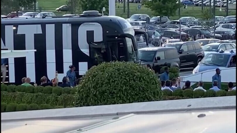 Juve, l'arrivo allo stadio dei bianconeri