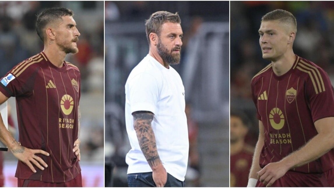 Roma, la formazione ufficiale di De Rossi contro la Juve