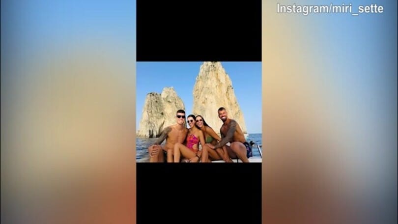 Weekend di relax a Capri per Spinazzola e Mancini