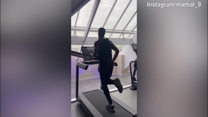 Martial, prosegue l'allenamento in palestra
