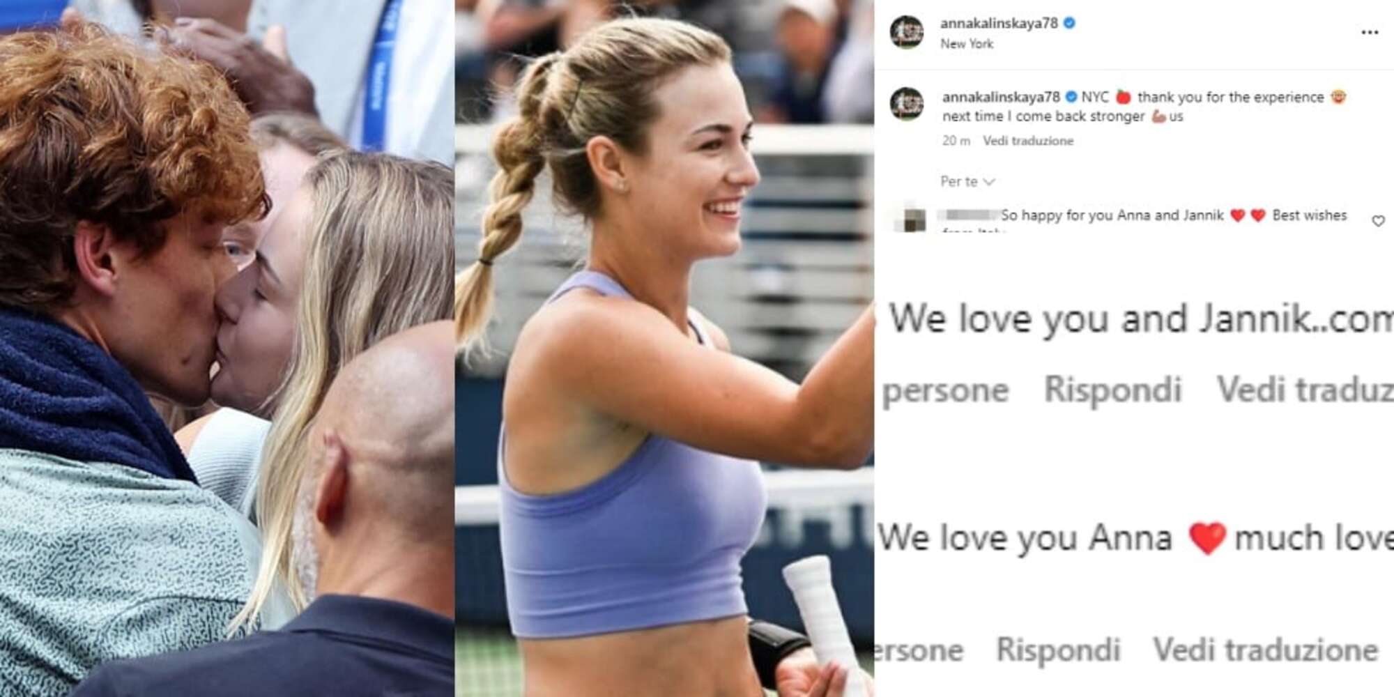 Sinner e Kalinskaya, fan scatenati sotto al post social di Anna: cosa è successo