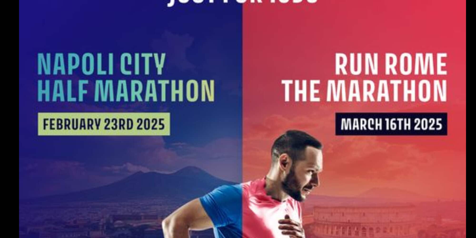 Run Rome The Marathon e Napoli City Half Marathon unite per correre un sogno