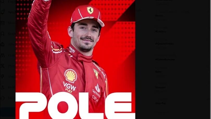 F1, Gp Azerbaijan: Leclerc in pole, Sainz 3°