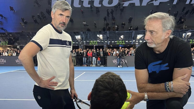Panichi, il gesto a fine allenamento con Djokovic alla Finals a Torino