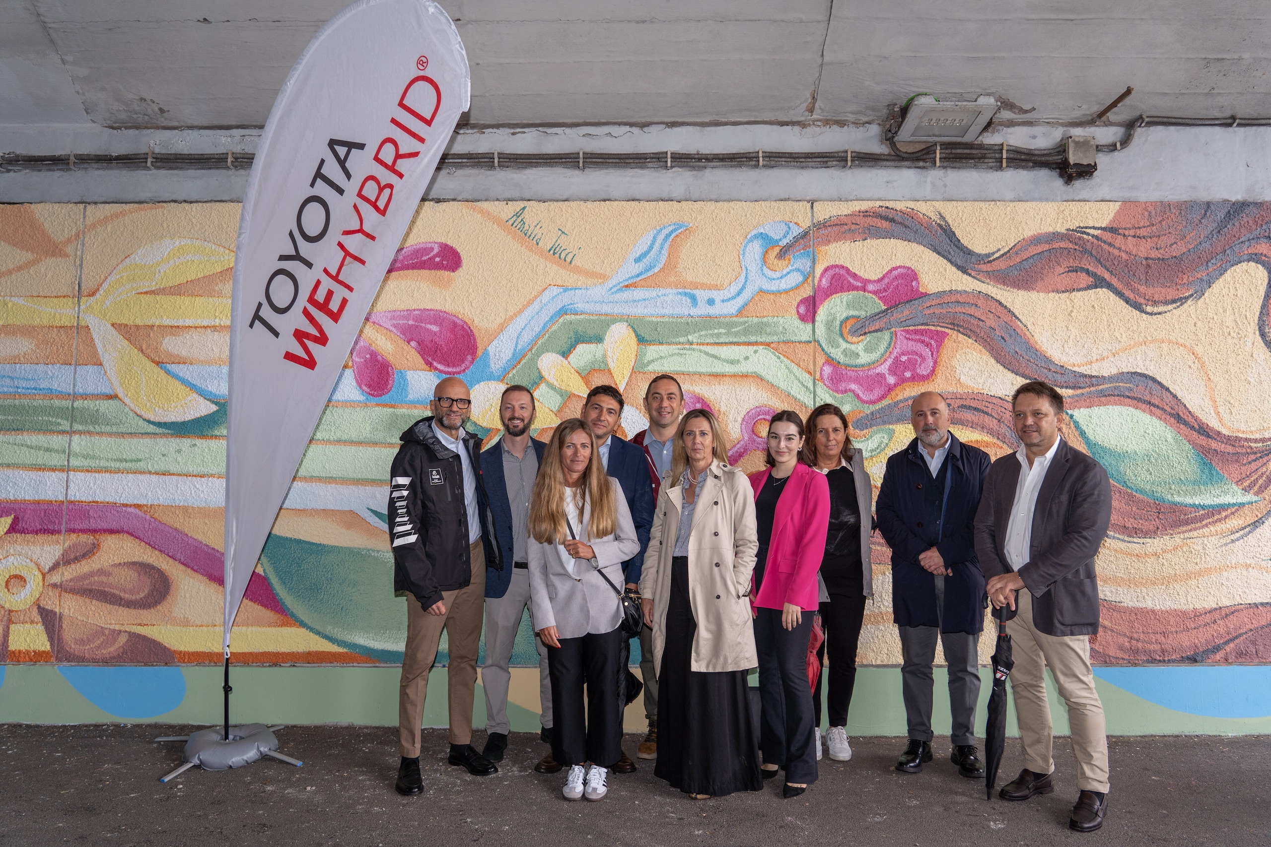 Murale "Trasmission", le immagini dell'inaugurazione