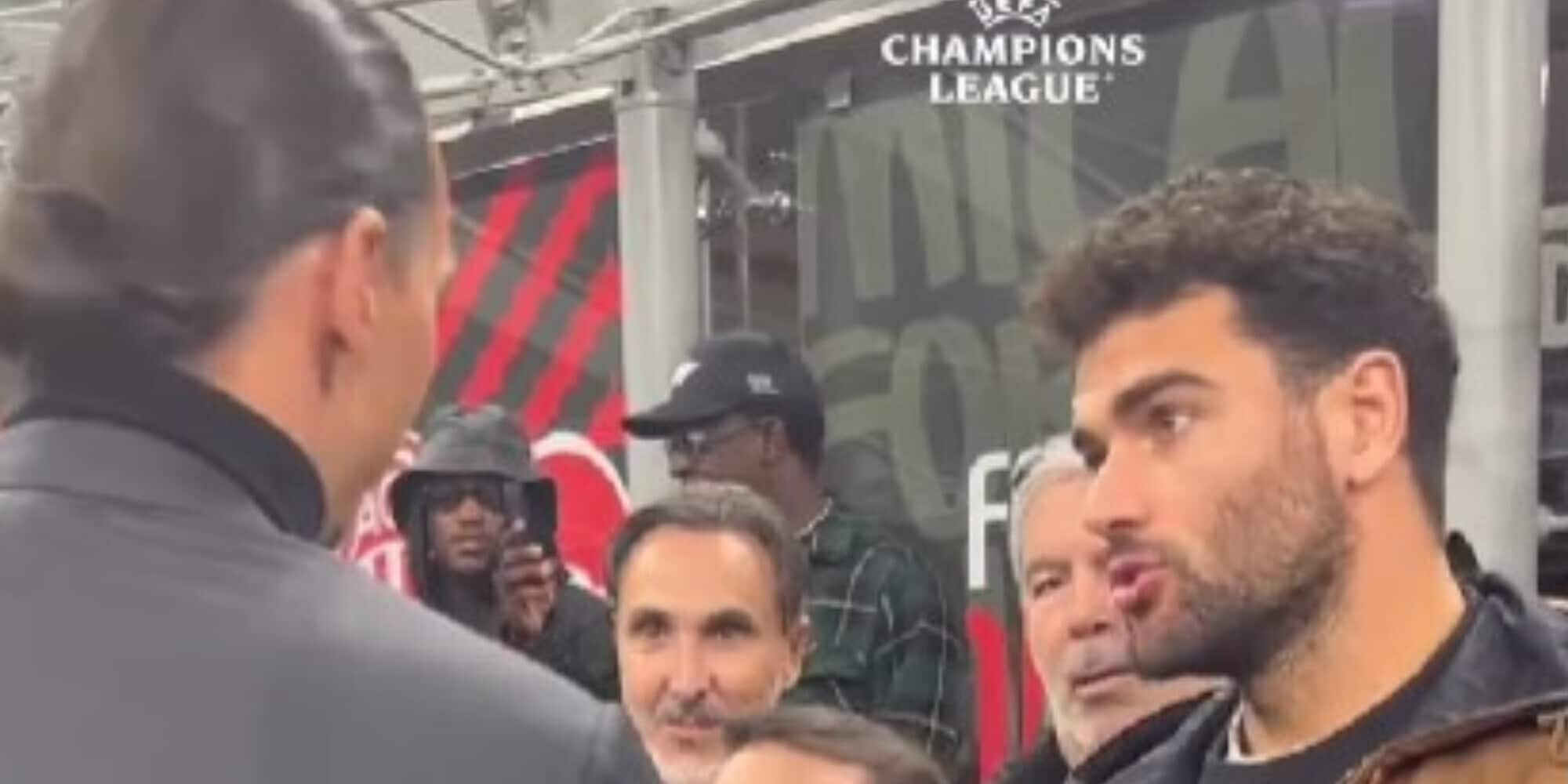 Berrettini a San Siro per Milan-Liverpool: l'incontro con Ibra e cosa si sono detti