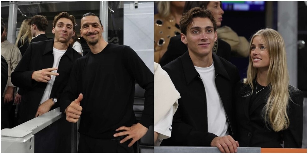 Duplantis tifoso speciale per Inter-Milan: scatenato a San Siro con la fidanzata e Ibra