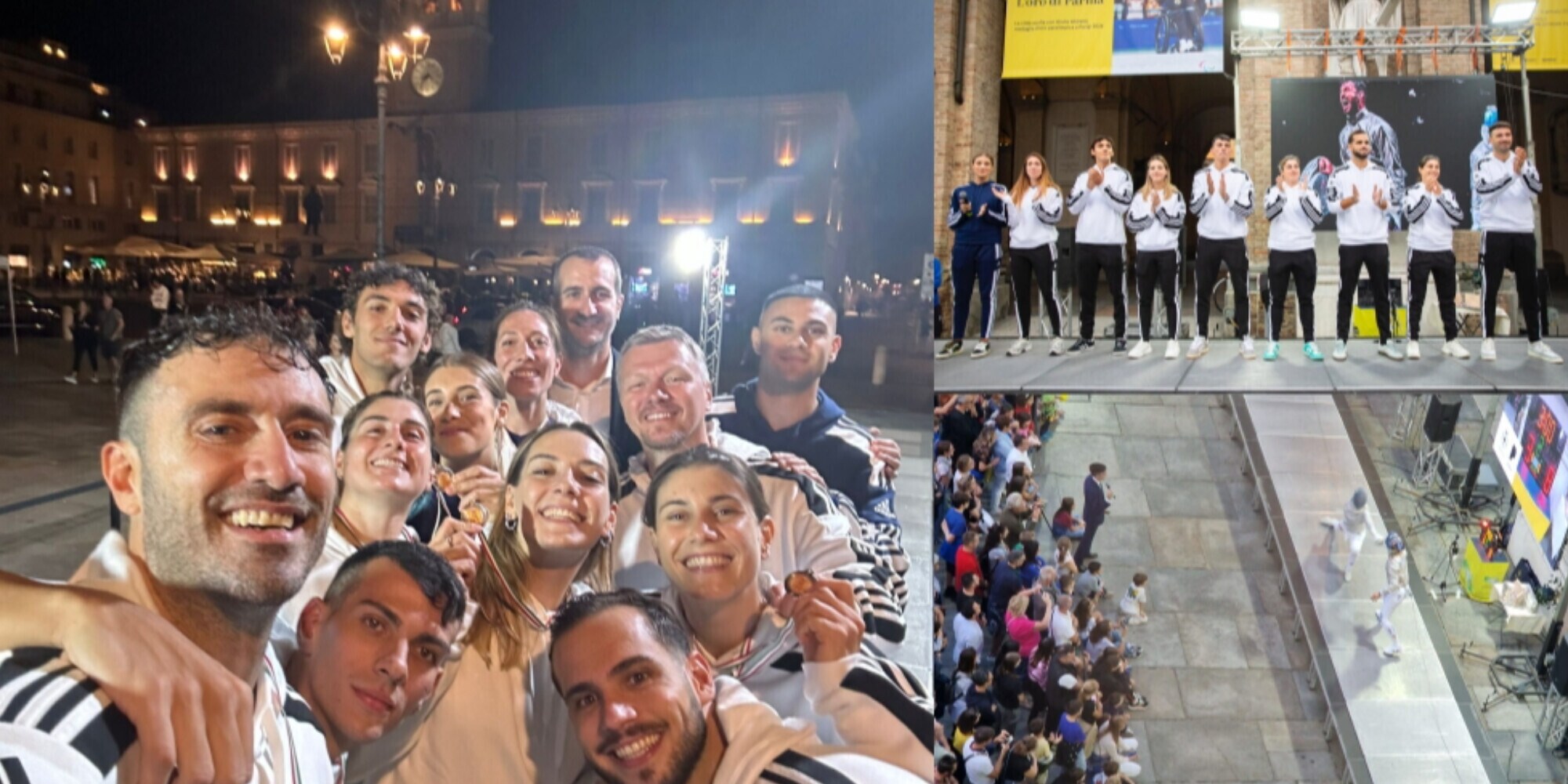 Scherma, piazza Garibaldi a Parma celebra Samele e Criscio