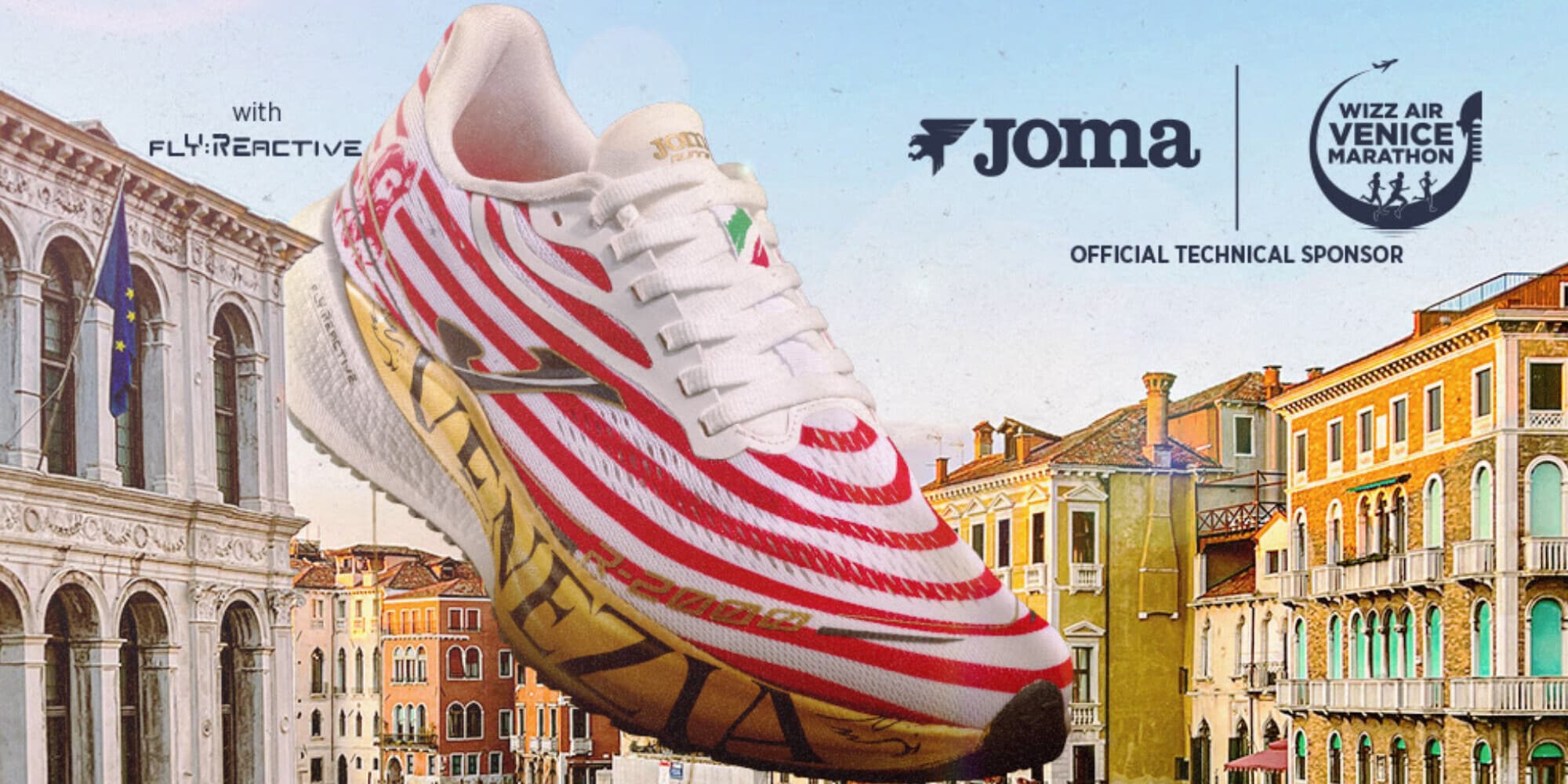 Venicemarathon e Joma presentano lo speciale modello della scarpa R-2000, dedicato a Venezia e Marco Polo