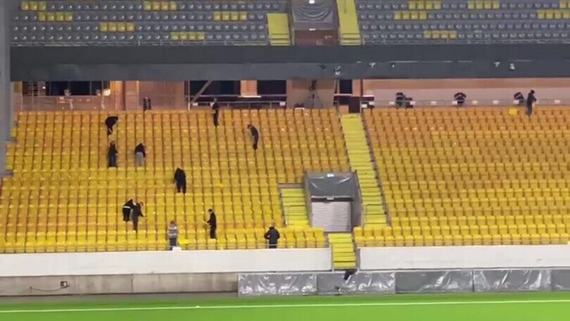 Europa League, i tifosi dell'Elfsborg preparano lo stadio prima della Roma