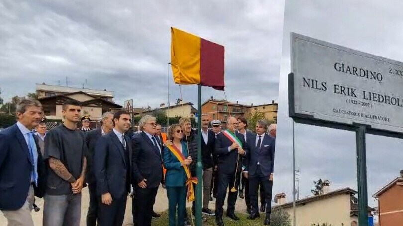 Roma, svelata la targa dedicata a Liedholm: presente Mancini