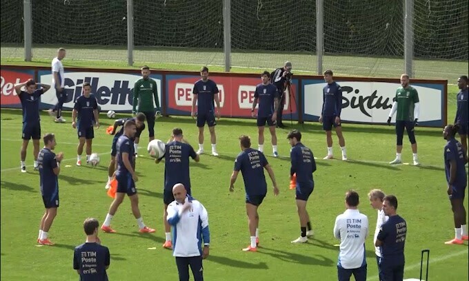 Nazionale, Spalletti guida la rifinitura prima del Belgio