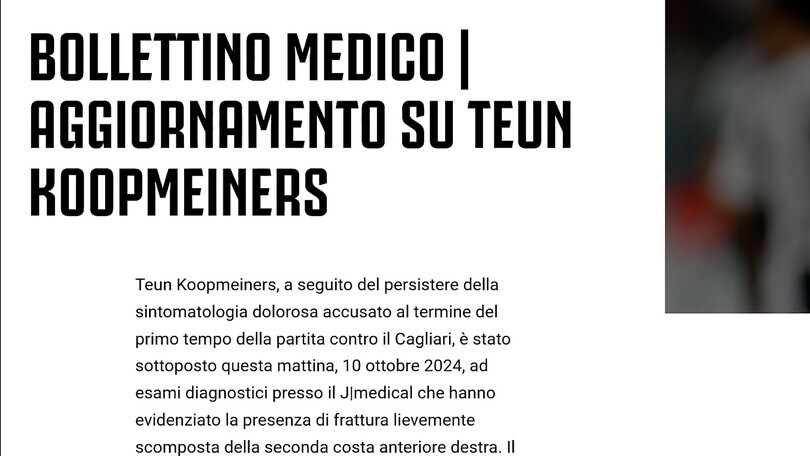 Juventus, l'esito degli esami di Koopemeiners