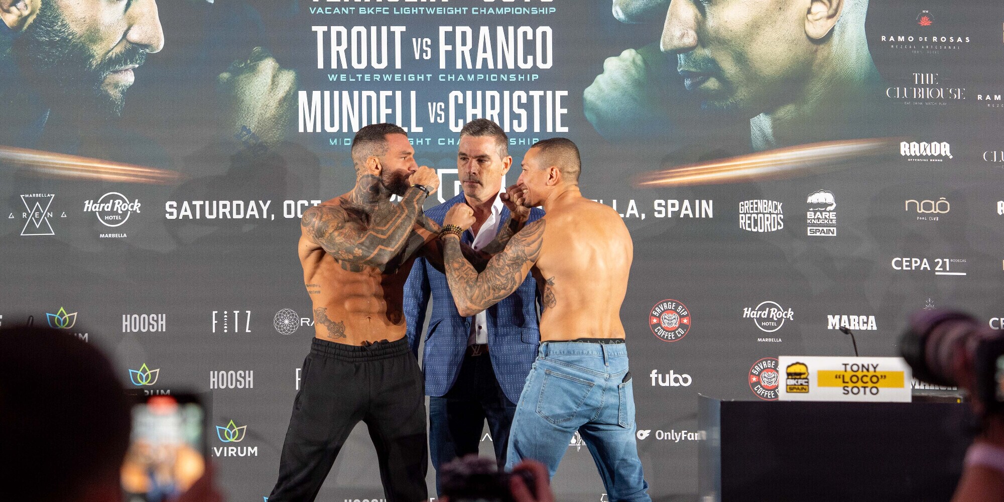 Marbella accoglie le stelle della Bare Knuckle Fighting Championship