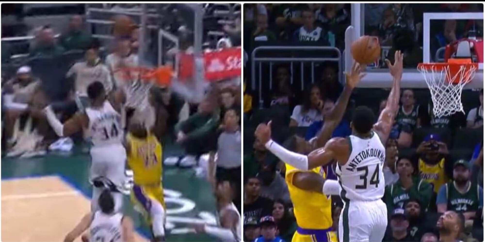 Lebron stoppato da Antentokounmpo: il web si scatena