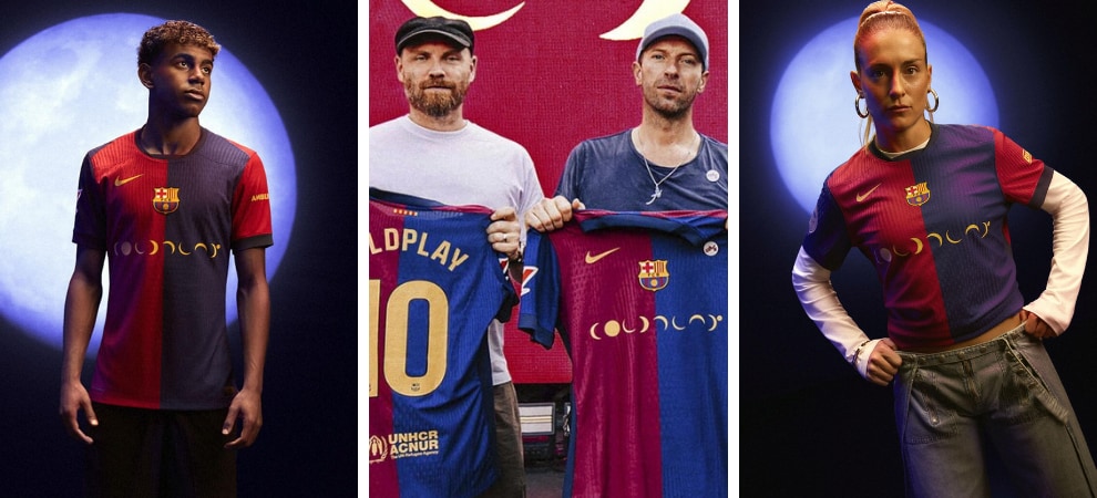 Il Barcellona indossa... i Coldplay: le foto della nuova maglia