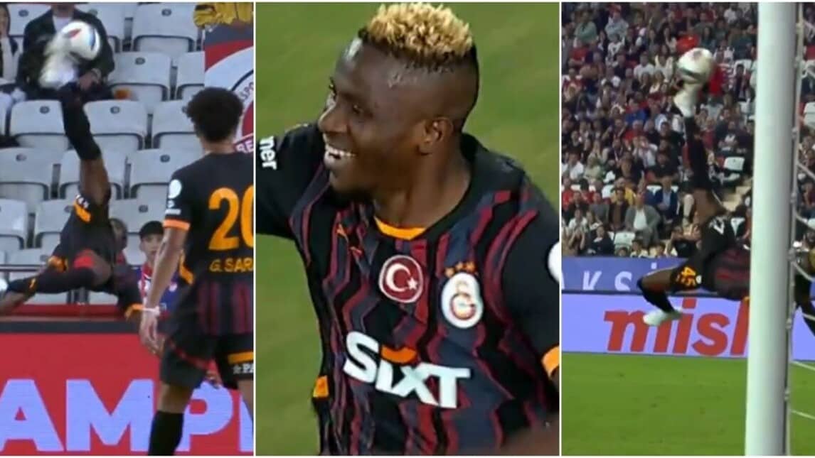 Osimhen, rovesciata incredibile in Antalyaspor-Galatasaray: la fotosequenza