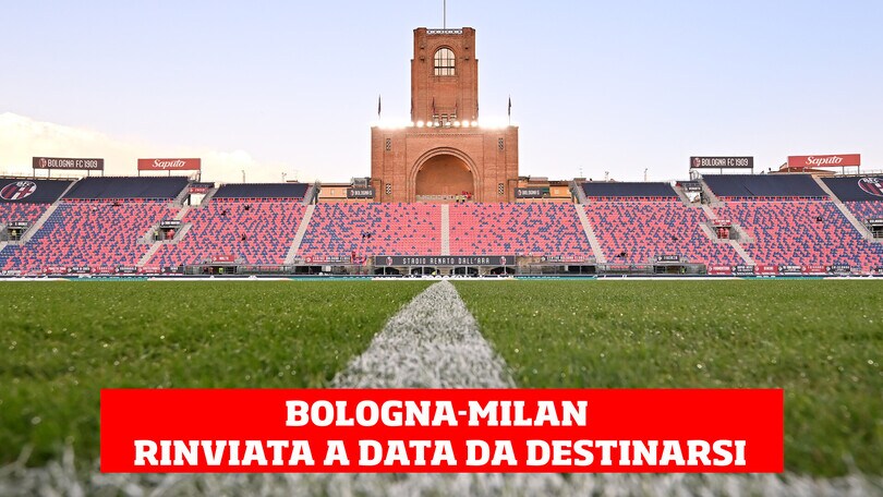 Serie A, Bologna-Milan rinviata a data da destinarsi