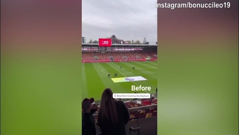 Bonucci assiste ad una partita di Premier League