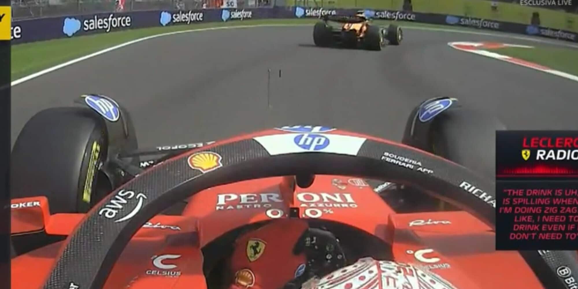 Leclerc e il problema con il casco, la frase urlata al team radio Ferrari
