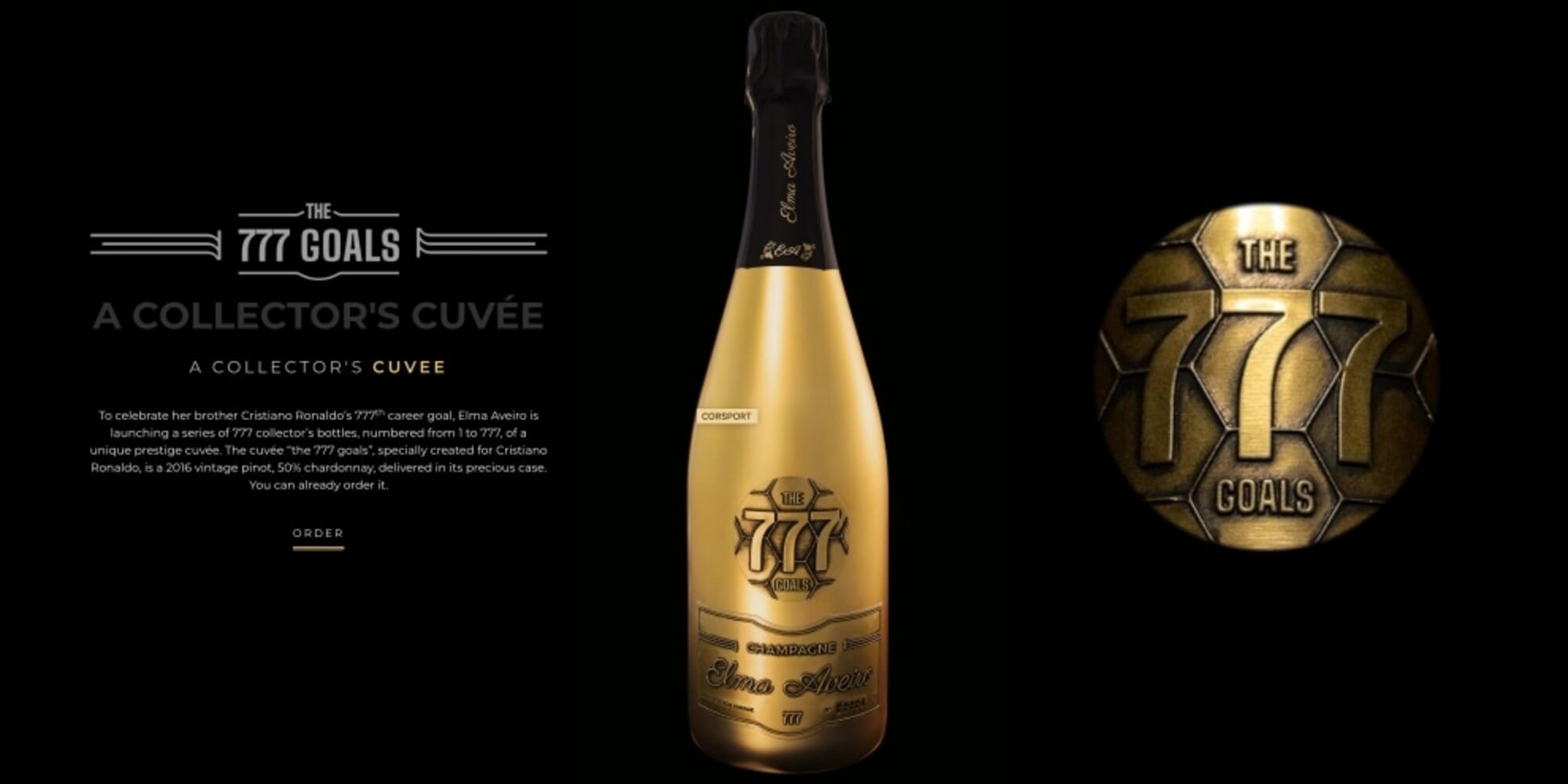 Cristiano Ronaldo fa gol anche con lo champagne