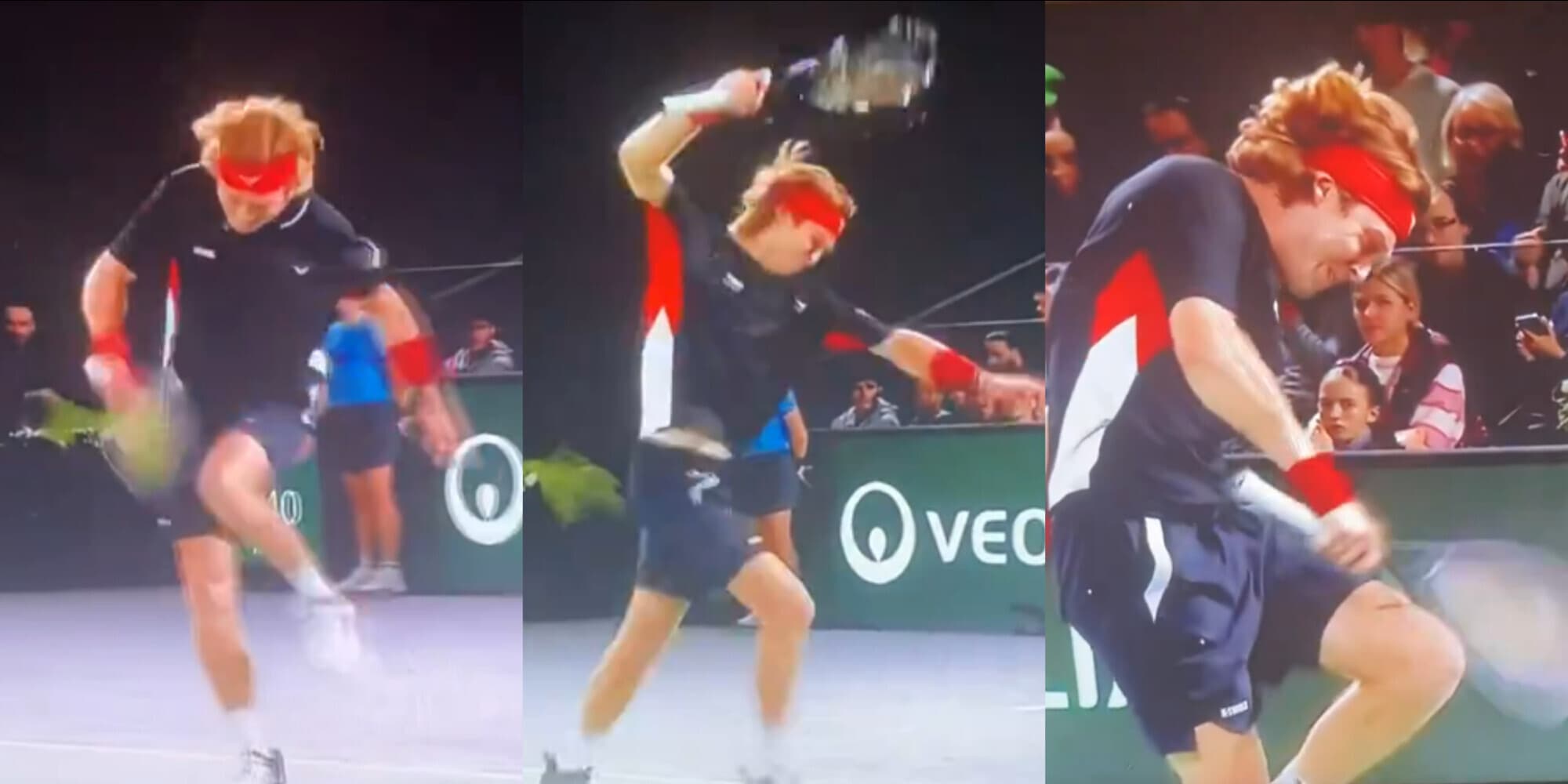 Rublev perde la testa: quello che fa con la racchetta su se stesso sconvolge il pubblico