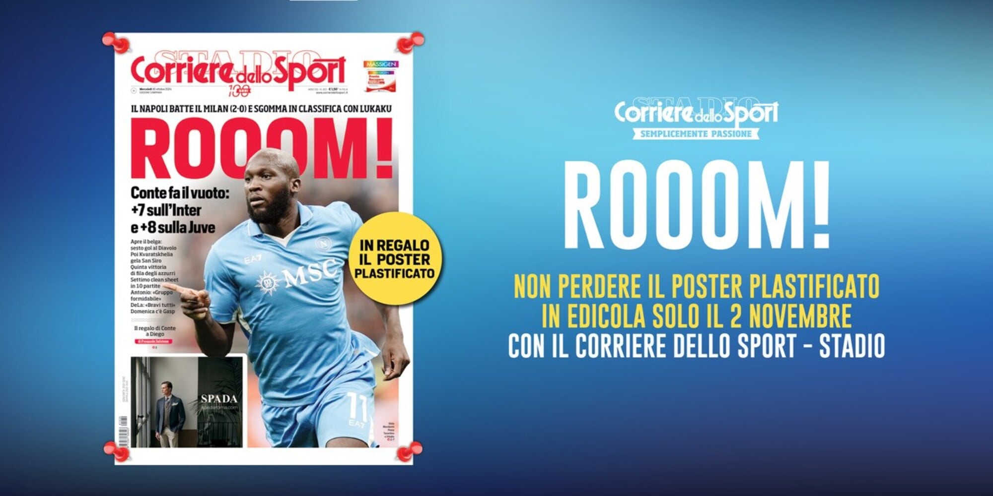 "Rooom!", il poster plastificato in regalo sabato 2 novembre con il quotidiano