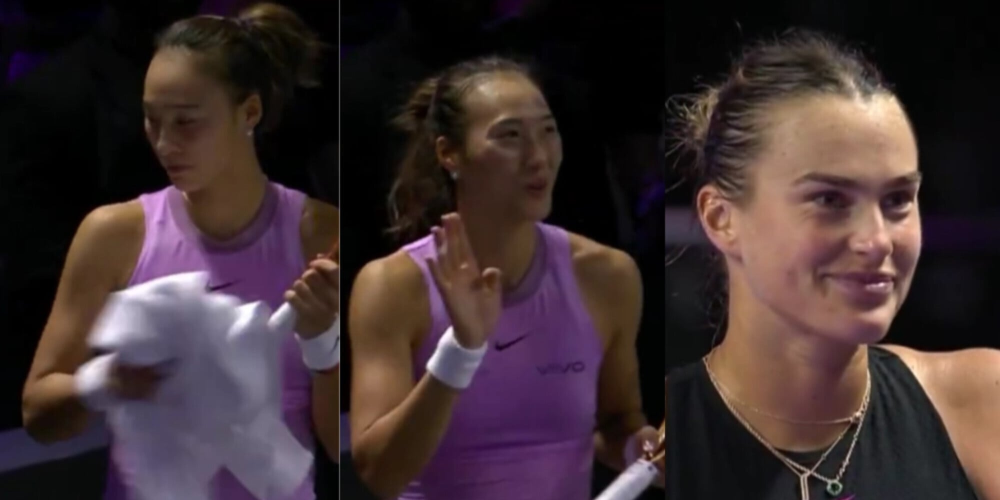 Incredibile Zheng, non si accorge di aver perso con Sabalenka alle Finals!