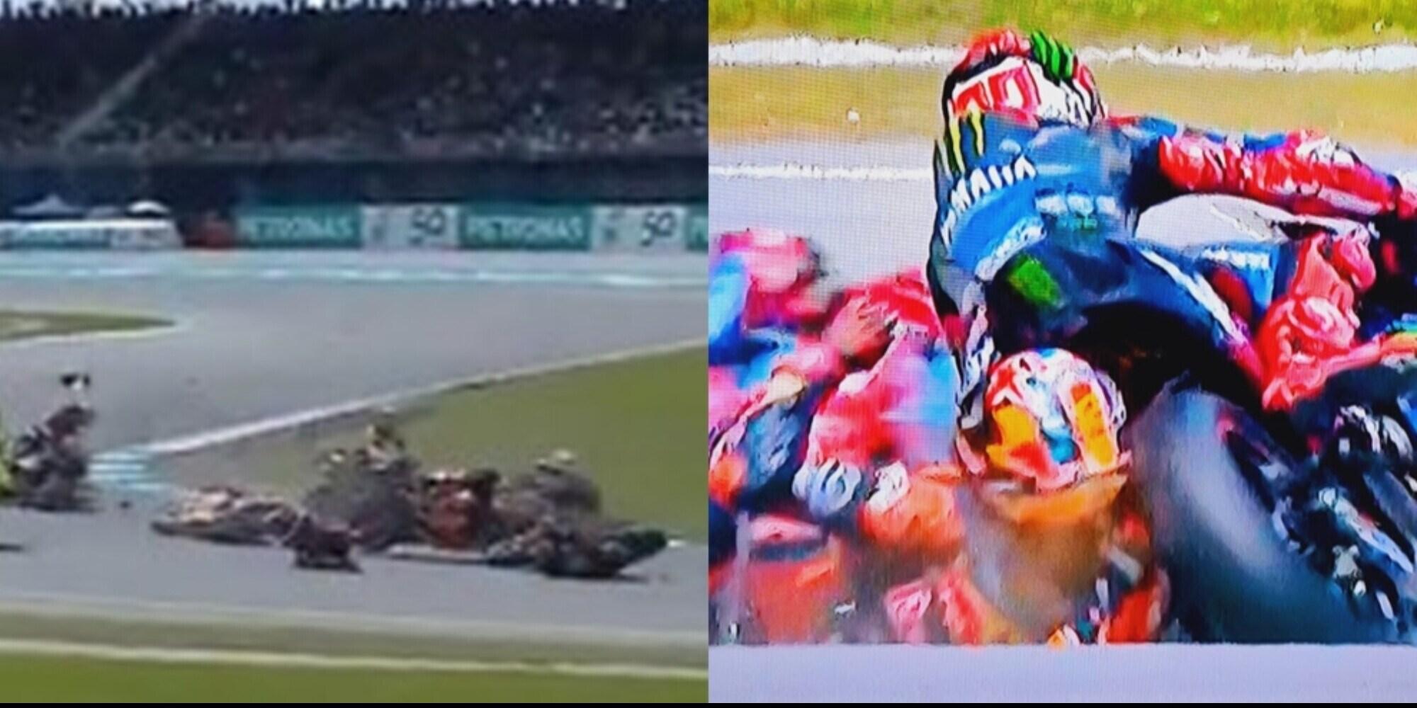 Motogp, inizio shock in Malesia: incidente pazzesco, cosa è successo