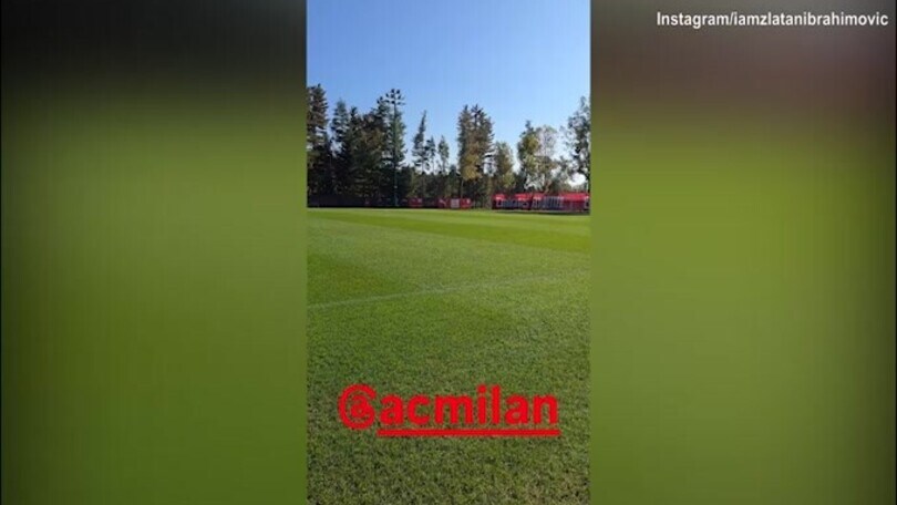 Ibra a Milanello, la storia sui social