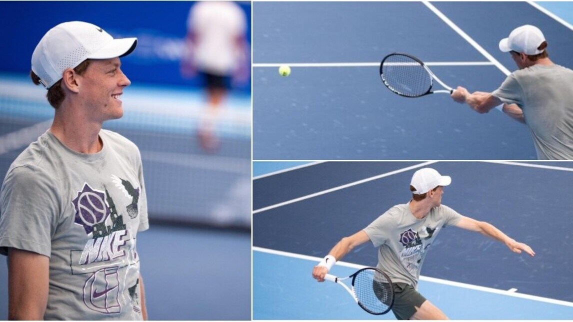 Sinner già in campo a Torino: primo allenamento verso le Atp Finals