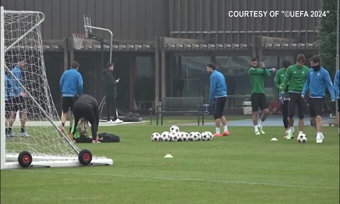 Atalanta al lavoro prima dello Stoccarda