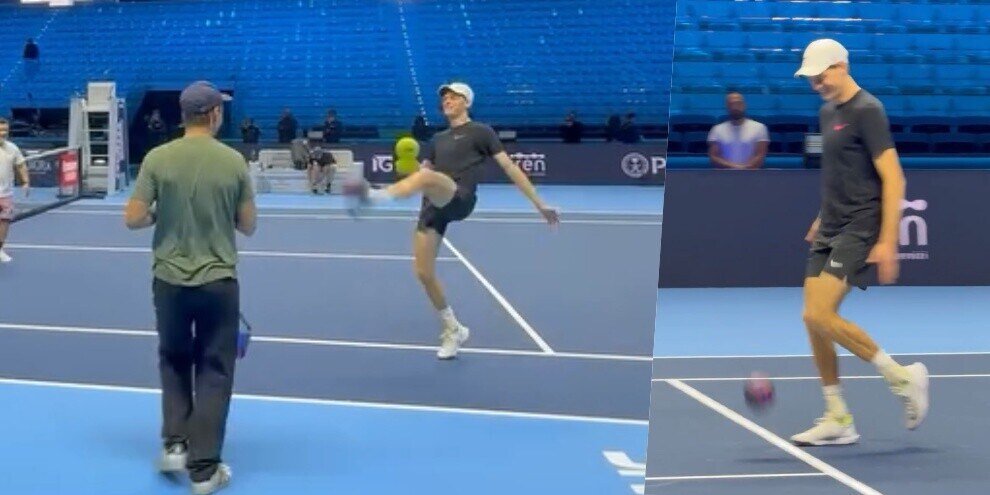 Sinner "lascia" il tennis e si allena a calcio: che numeri!