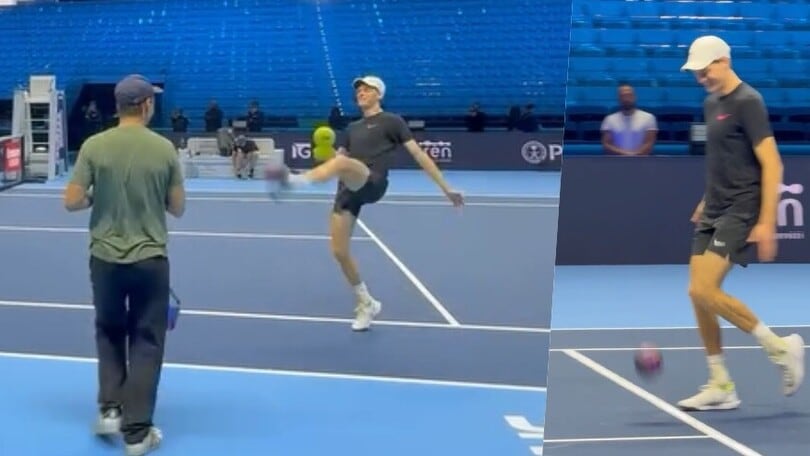 Sinner "lascia" il tennis e si allena a calcio: che numeri!
