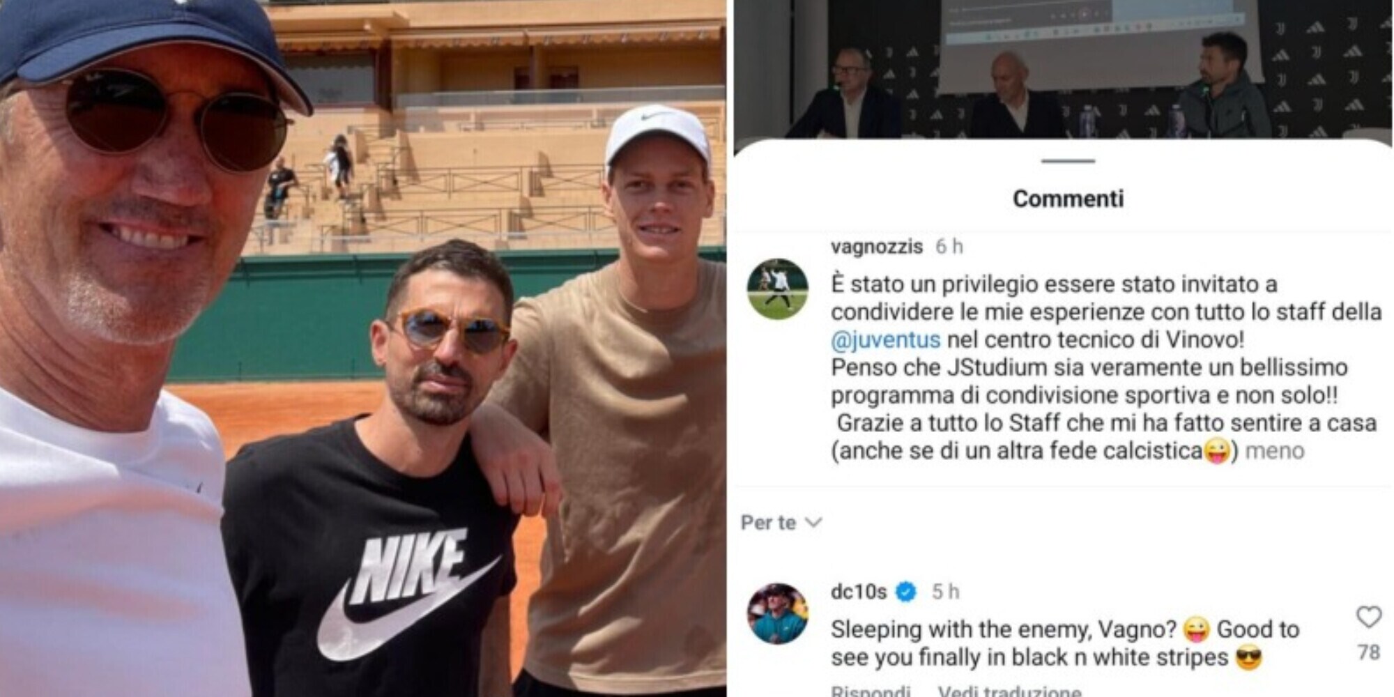 Vagnozzi ospite della Juve, la spietata presa in giro di Cahill: "Dormi col nemico?"