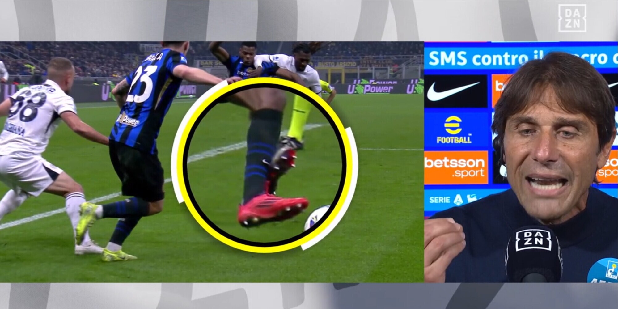 Conte, furia in diretta tv: "Il Var interviene quando gli conviene, è inaccettabile!"