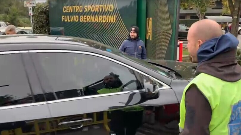 Roma, ecco Ranieri: l'ingresso a Trigoria