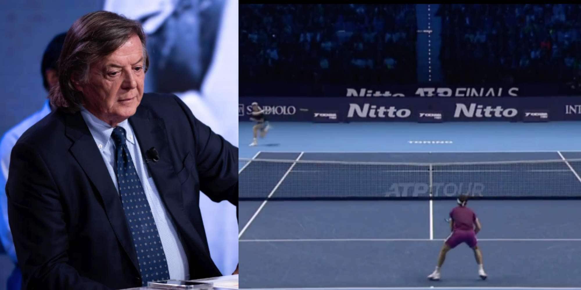 Sinner, Panatta show in tv: "No, io vado via... Chiamate uno da un'altra galassia"