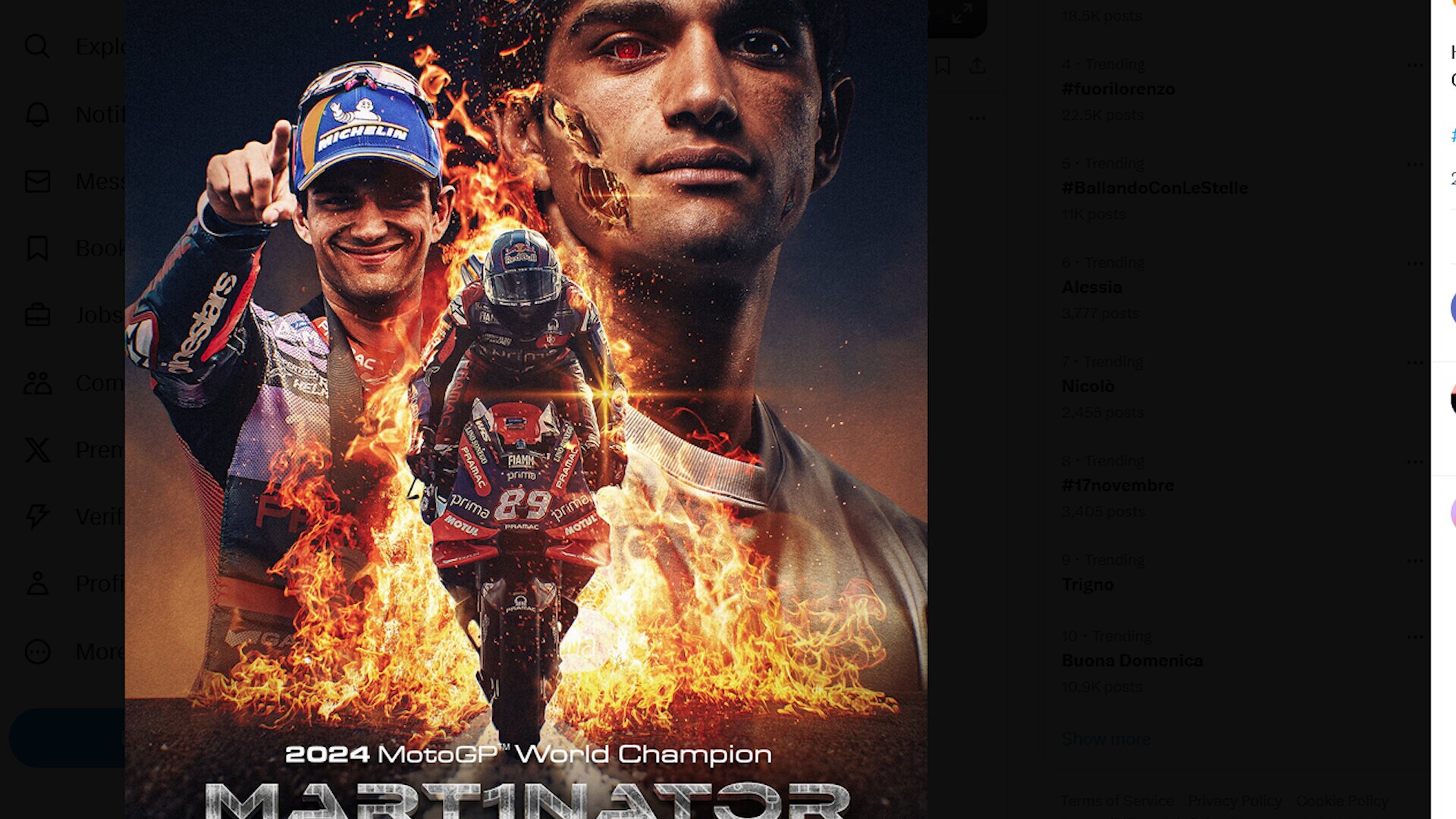 Moto Gp, Barcellona: vince Bagnaia, ma non basta: Martin campione del Mondo!