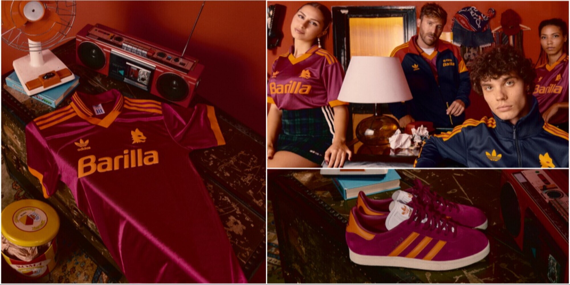Roma, è uscita la collezione Adidas ispirata al 1993: le FOTO attese dai tifosi