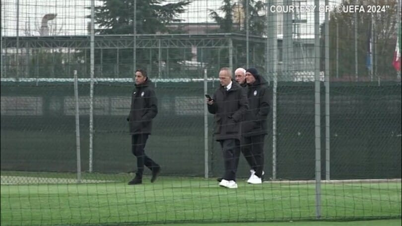 Atalanta, allenamento sotto lo sguardo di Percassi e Gasperini