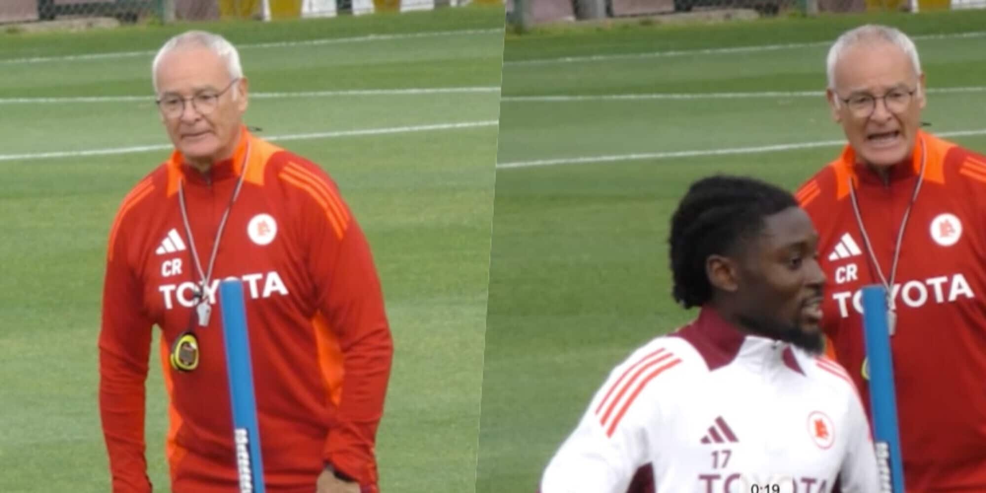 Ranieri sveglia Koné, il siparietto durante l’allenamento della Roma: “Bonjour!”