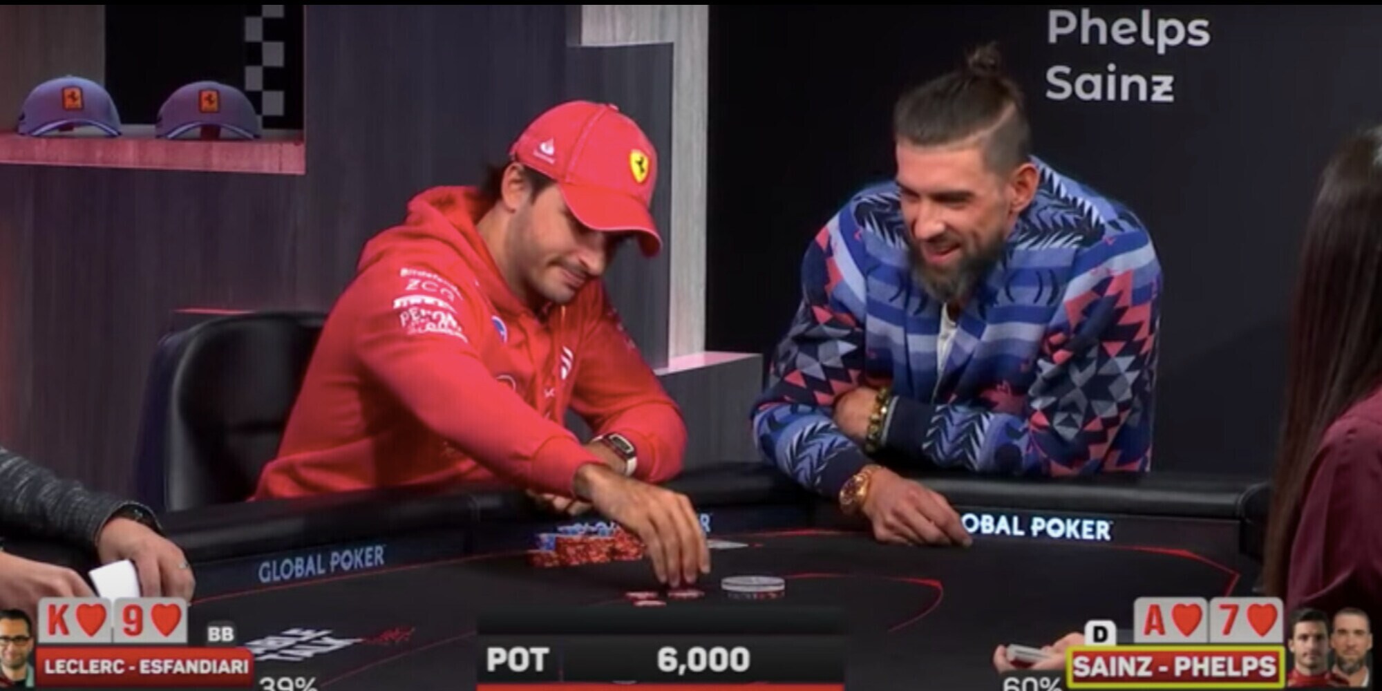 Sainz contro Leclerc: che sfida al tavolo da poker