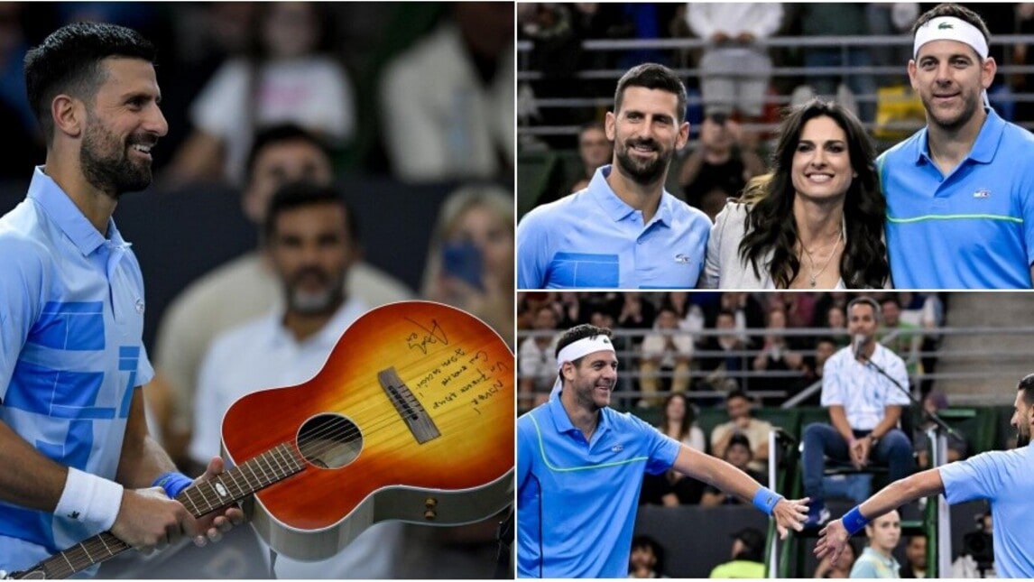 Djokovic, show con Del Potro a Buenos Aires: l'omaggio di Nole per l'addio al tennis dell'amico