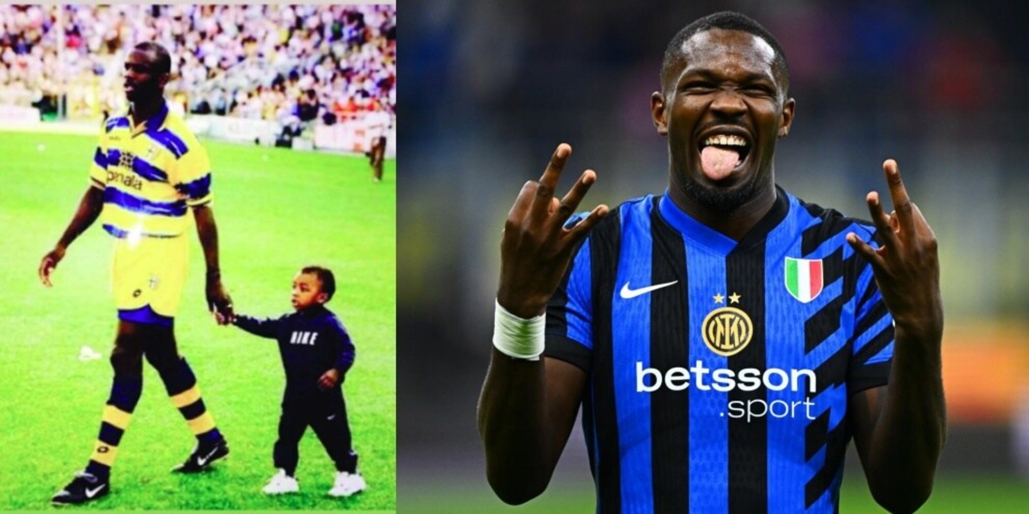 Quando Thuram scendeva in campo con papà Lilian: Inter-Parma chiude il cerchio