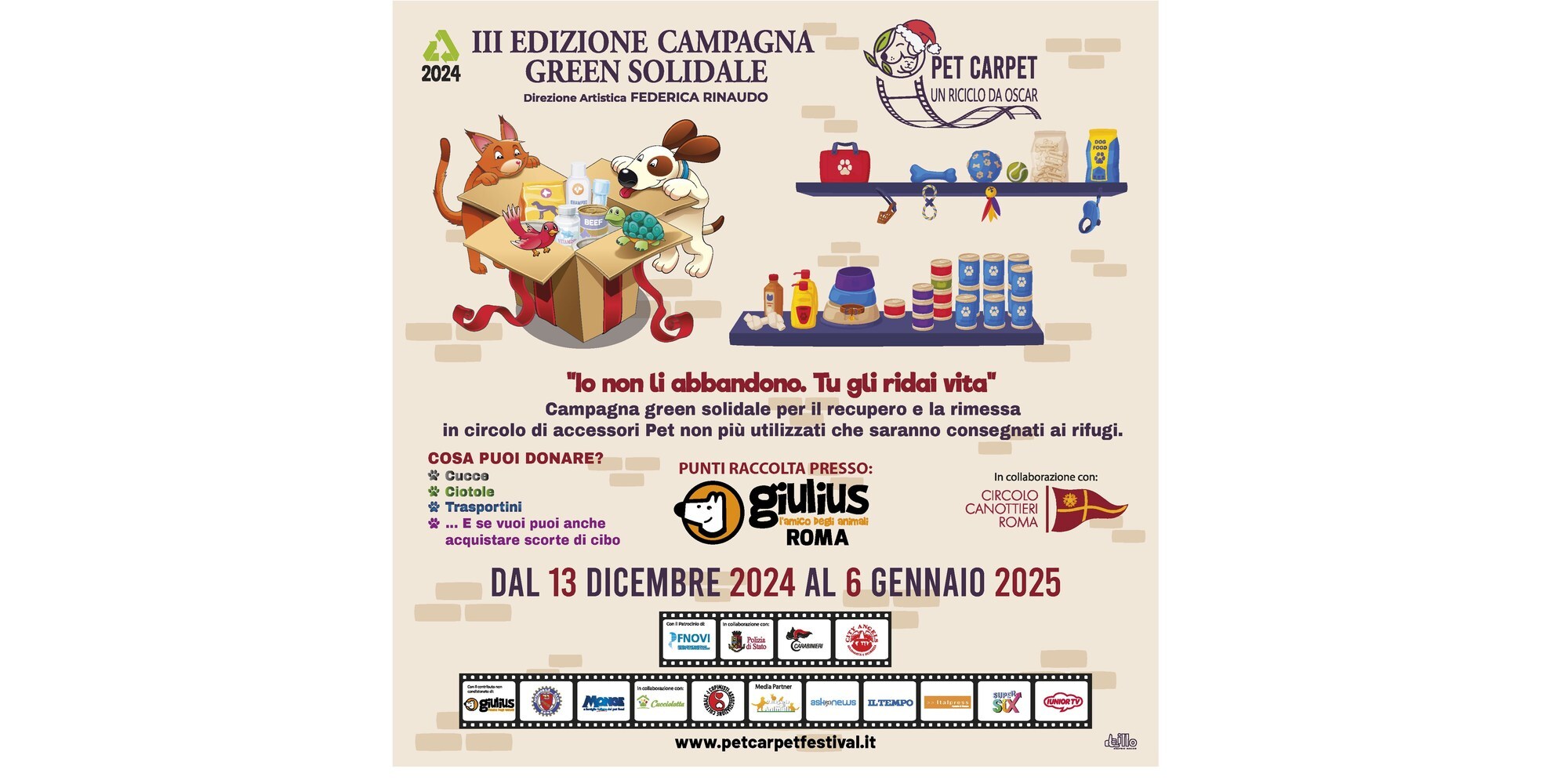 A Natale la campagna di "riuso&riciclo" accessori pet da donare ai rifugi