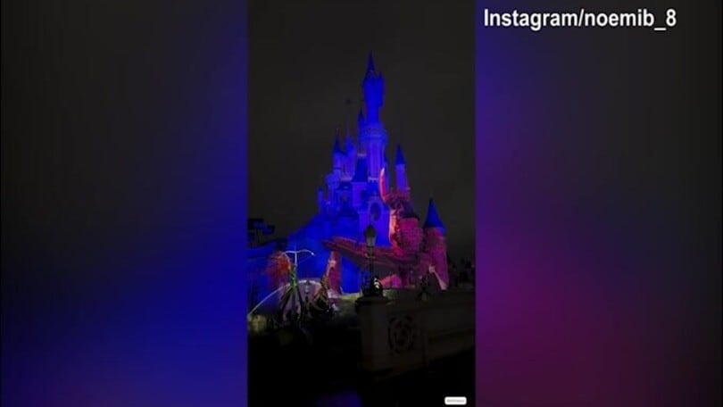 Noemi con la famiglia a Disneyland