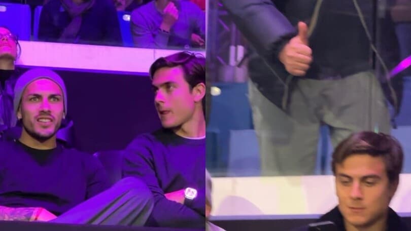 Dybala e Paredes, show e selfie per il padel a Milano