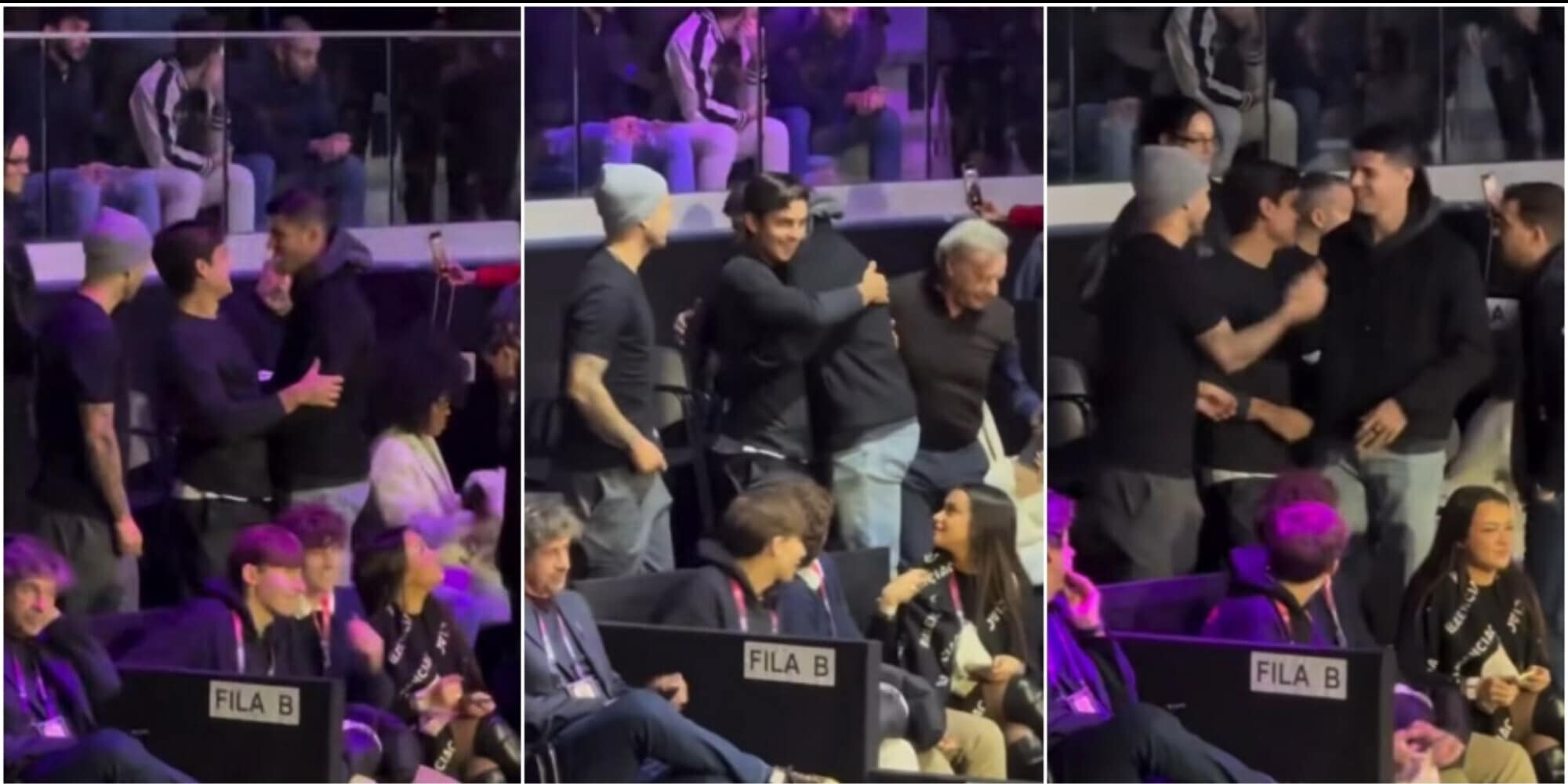 Dybala e Paredes a vedere il padel: l'abbraccio con Morata emoziona tutti